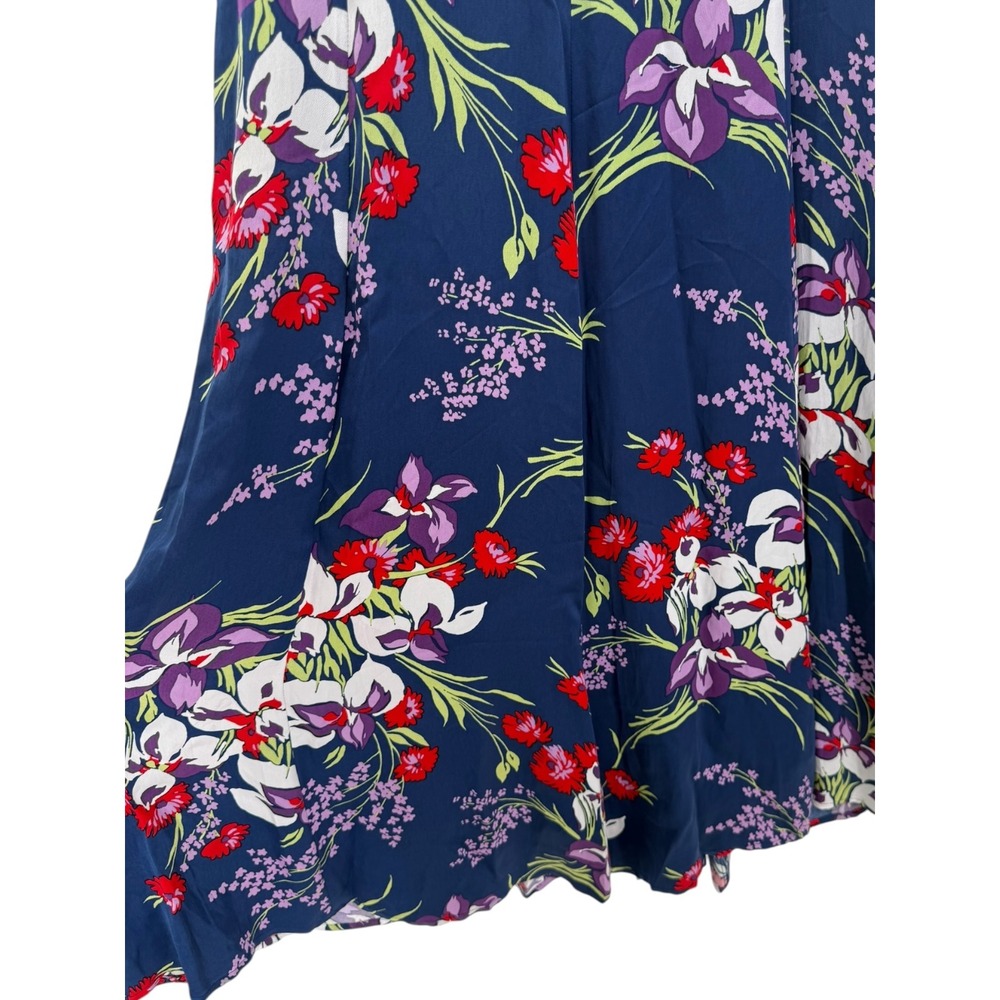 Madewell Women's Cami Maxi Dress Orchid Bouquet Blue Floral Size 6 Resortwear - Picture 12 of 15